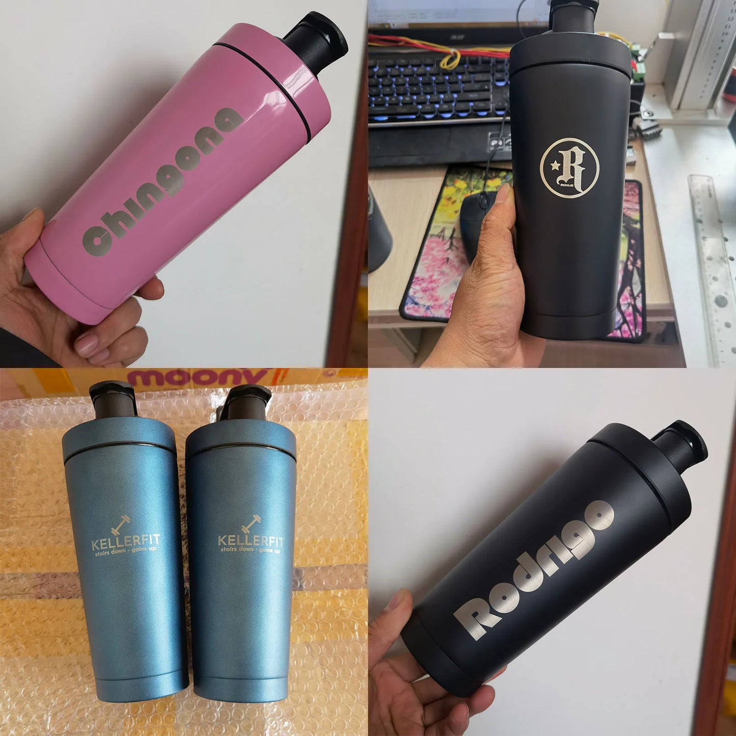 Trainer Gift, Personalized Fitness Shaker Bottle for Protein Mixer, Fitness Coach Exercise Water Bottle, Workout Gifts, Gym Gift
