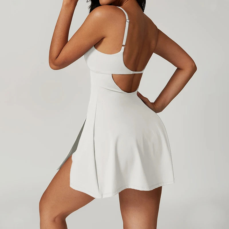 Sports Short Dresses Anti-Shine Breathable Women's Tracksuit Leisure Fitness Suits Running Golf Tennis Skirt Workout Clothing