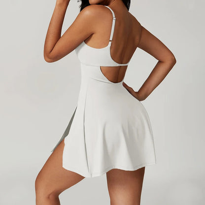 Sports Short Dresses Anti-Shine Breathable Women's Tracksuit Leisure Fitness Suits Running Golf Tennis Skirt Workout Clothing