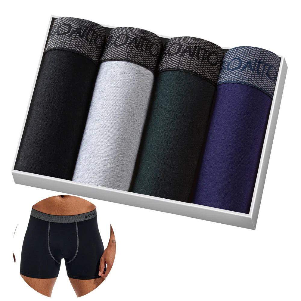 4pcs Boxers Men's Panties Underpants Man Boxer Underwear Cotton for Male Underpants Man Cotton Large Size Lot Soft