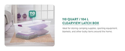 Sterilite 24-Pack 66 Quart ClearView Latch Box, Stackable Organizer Bins with Latching Lids - Clear Plastic Organization Contain