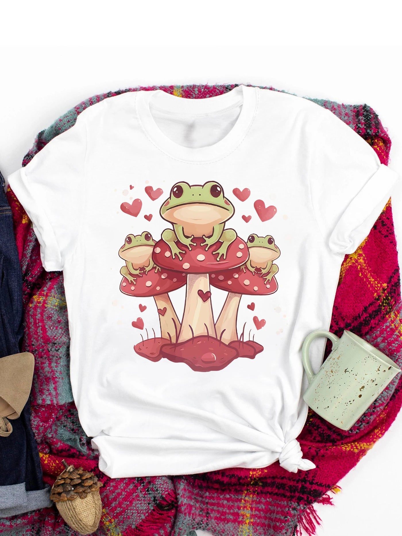 Spring and Summer Christmas Printed T-shirt, Casual Short Sleeve Round Neck T-shirt, Fashion Women's Clothing