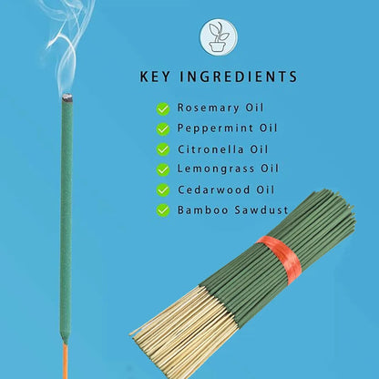 20/56/101/400 Natural Citronella Incense Sticks - Long-Lasting Lemongrass Fragrance, Bamboo Wood and Bamboo Chips with Citronella Oil, Suitable for Outdoor Camping, Hiking, Gardens, Courtyards - Essential for Holidays (Hallow