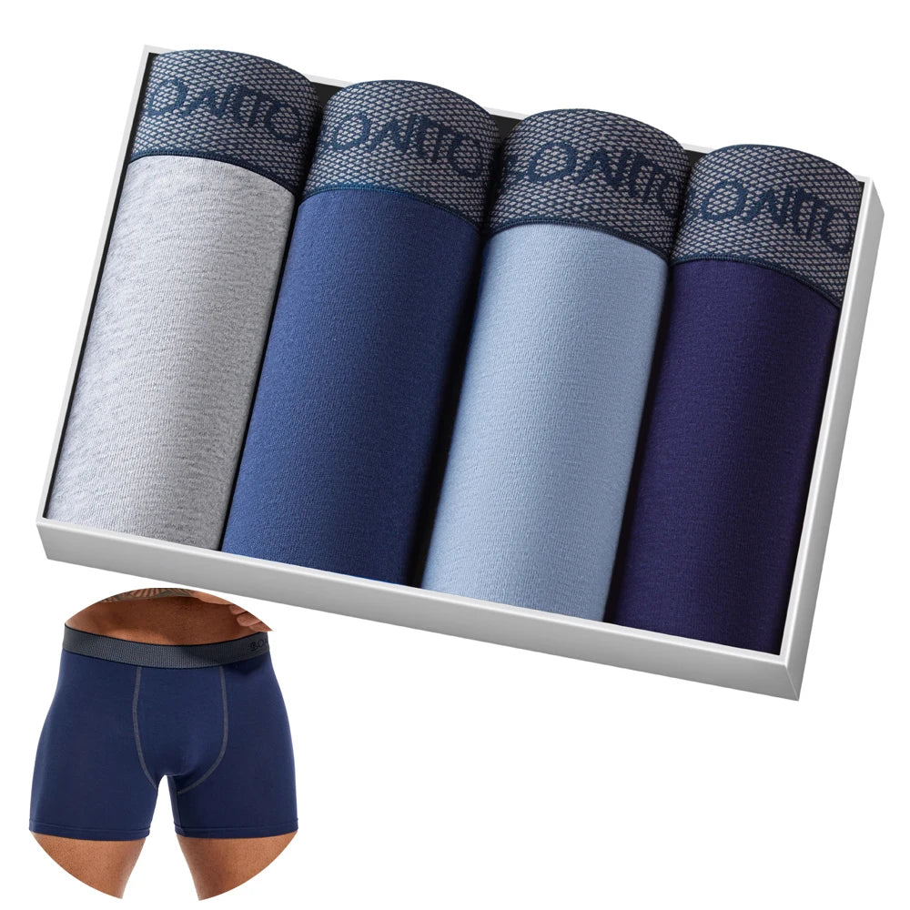 4pcs Boxers Men's Panties Underpants Man Boxer Underwear Cotton for Male Underpants Man Cotton Large Size Lot Soft