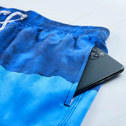 Striped Beach Shorts Men Fashion Swimwear Board Shorts Trunk Gym Fitness Pants Men's Briefs Swimsuit Kids Beachwear Short Boy