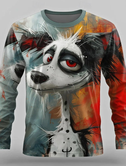 3D Print Anime Characters Long Sleeve T-Shirts For Men Autumn Fashion Men's O-Neck Sportwear Oversized  Pullover Men clothing