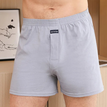 4pcs Male Arrow Pants Men Cotton Boxers Shorts Loose Mid-Waisted Men's Plus Size Underwear Homewear Comfortable Panties