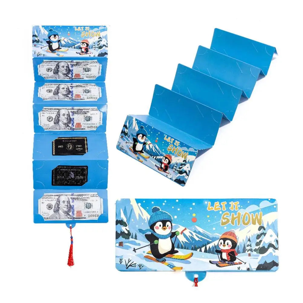 10-Slot Christmas Money Bag Christmas Surprise Party Money Box Card Clip Thanksgiving Birthday Gifts