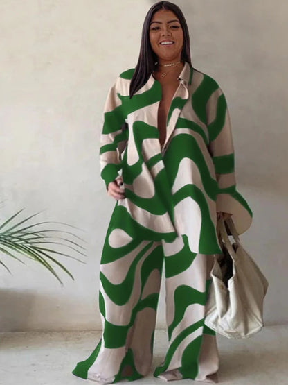 2 Piece Sets Outfits Loose T-shirt Long Pants Casual Elegant Woman Sets Female Fashion Suits Plus Size Free Shipping Wholesale