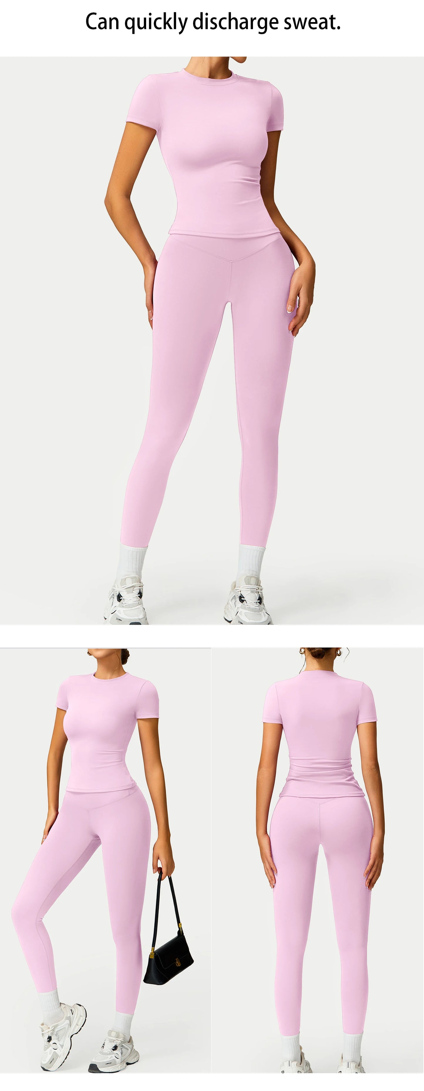 2PCS Yoga Suit Sports Set Women Quick-Drying Gym Set Women Tracksuit Running Workout Long Sleeve Sports Shirt Yoga Clothing
