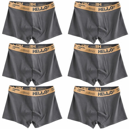 6pieces Mens Underwear Men Cotton Underpants Male Pure Men Panties Shorts Breathable Boxer Shorts Comfortable soft Plus size
