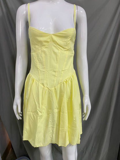 Summer 2025 new waist cinching slimming short skirt sexy suspender A-list dress for women