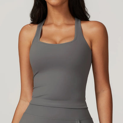 Beautiful Back Sports Undershirt Women Grinding Hair Tight Quick Dry Breathable Bra Leisure Running Fitness Tops Yoga Clothing