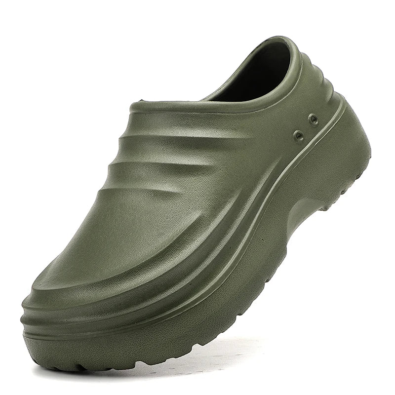 Summer Chef Shoes Anti Slip and Oil Proof Work Shoes Lazy Slippers Casual Trendy Slipper One Step Fashion Garden Shoes For Beach