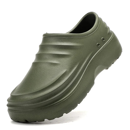 Summer Chef Shoes Anti Slip and Oil Proof Work Shoes Lazy Slippers Casual Trendy Slipper One Step Fashion Garden Shoes For Beach