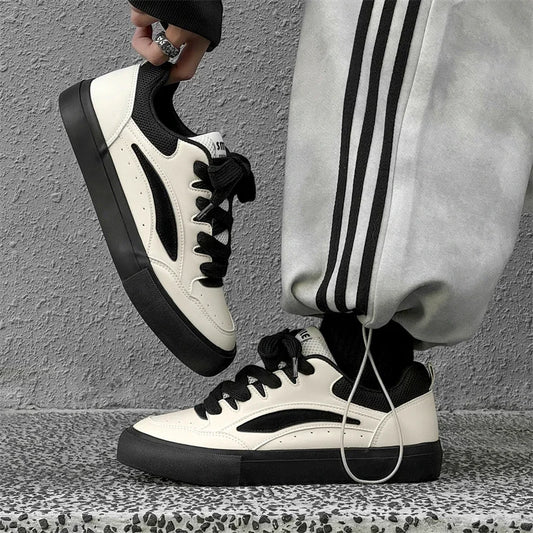 2025 Chunky Sneakers  Autumn Fashion Low Top Lace Up Running Shoes Comfortable Flat Casual Walking Shoes Tenis Masculino