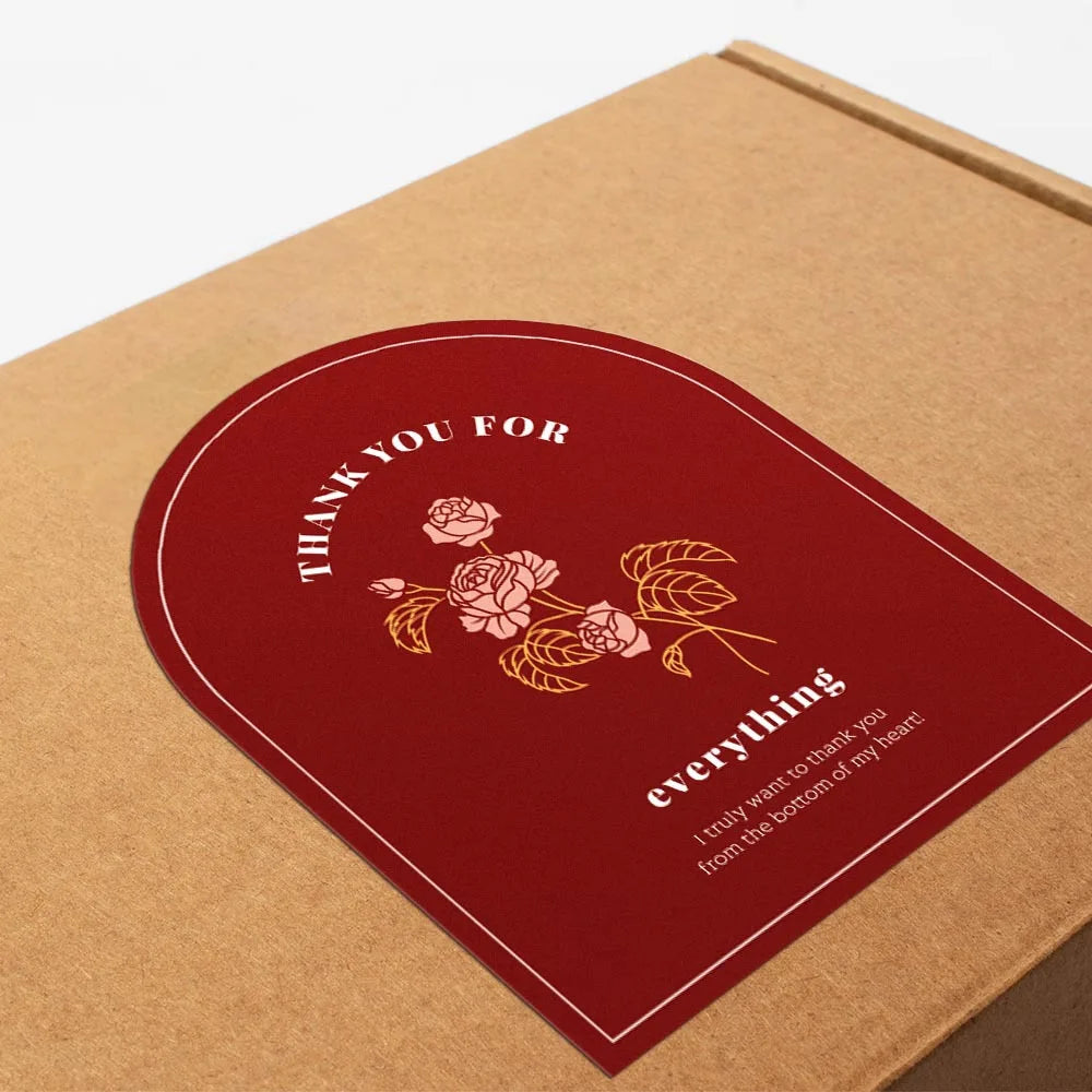 20-50Pcs Thank You Sticker for Small Business Gift Packaging Decoration Stickers Supply 8*10CM Delivery Mailing Bag Seal Labels