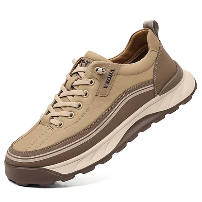 2025 High Quality Brand Men's Leather Casual Shoes Outdoor Hiking Shoes Anti Slip Wear-resistant Men's Hiking Shoes Breathable