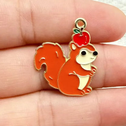 10pcs/16pcs Enamel Thanksgiving Cake Pumpkin Sunflower Charms for Earrings Bracelets Pendants Making DIY Jewelry Accessories