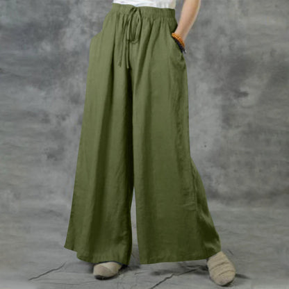 3XL 5XL Plus Size High Waist Long Pants for Women Clothing 2024 Summer Solid Casual Wide Leg Trousers Fashion Korean Female Clot