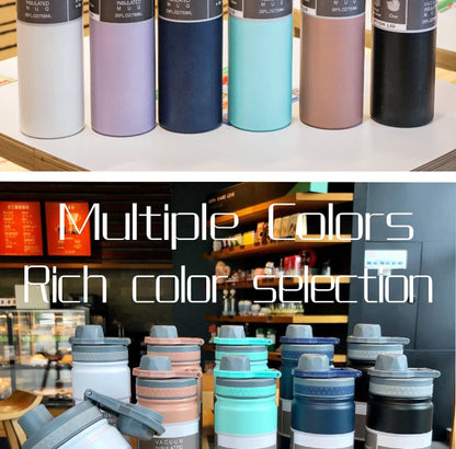 530ML/750ML Thermos Water Bottle Large capacity Stainless Steel Vacuum Flask Mug Portable Outdoor Thermal Mug Sports Drinks Cup