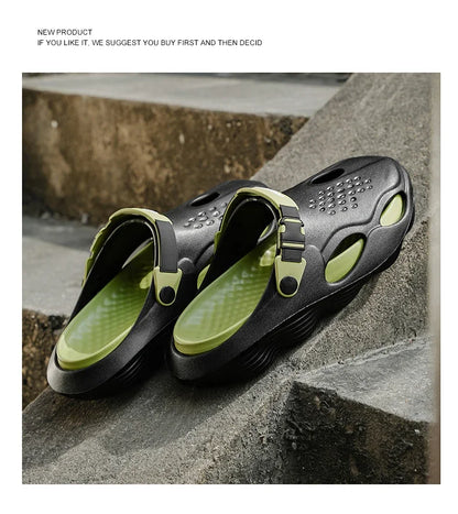 Summer Sandals Men New Fashion Cave Shoes Comfortable Soft Sole Outdoor Indoor Men's Garden Clogs Beach Shoes Slippers