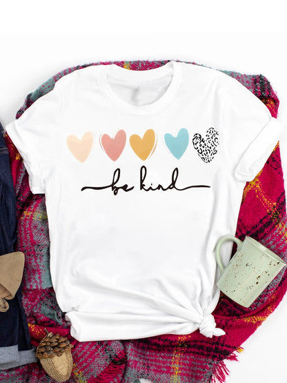 Spring and Summer Christmas Printed T-shirt, Casual Short Sleeve Round Neck T-shirt, Fashion Women's Clothing