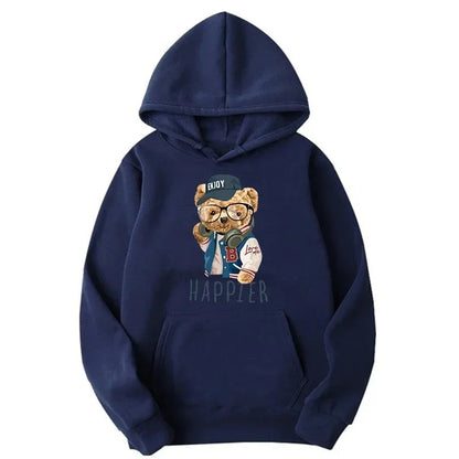 2024 New Men's Hoodie Fun Teddy Bear Hooded Casual Shirt for Men Fashion Sweatshirt Loose Street Hoody Multi Color Sweatshirt