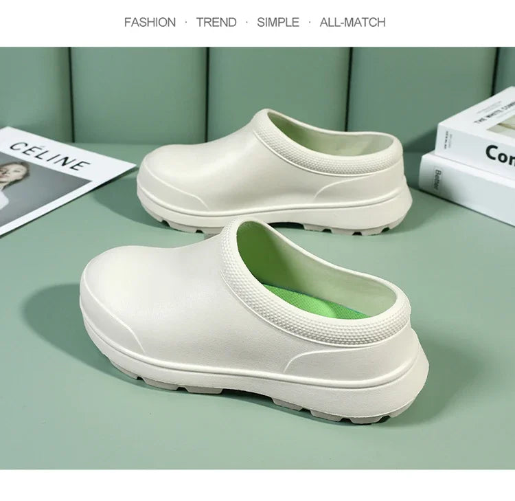 2024 Men Women EVA Chef Shoes  Non-slip Waterproof Oil-proof Shoes Comfortable Workers Slippers  Outdoor Fishing Shoes
