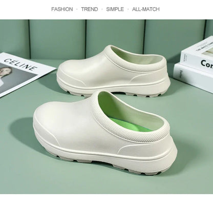 2024 Men Women EVA Chef Shoes  Non-slip Waterproof Oil-proof Shoes Comfortable Workers Slippers  Outdoor Fishing Shoes