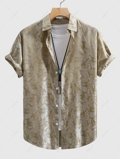 2025 Hawaiian men's summer designer shirt 3d retro paisley print Hawaiian shirt casual short sleeve floral fashion vintage