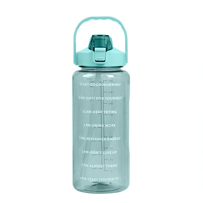 2 Liter Sports Water Bottle With Straw Men Women Fitness Water Bottles Outdoor Cold Water Bottlesc With Time Marker Drinkware1