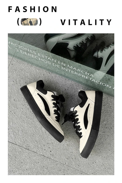 2025 Chunky Sneakers  Autumn Fashion Low Top Lace Up Running Shoes Comfortable Flat Casual Walking Shoes Tenis Masculino