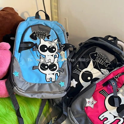 Vintage Y2k Womens Backpack Japanese Casual Large Capacity Travel Backpack 2025 Bolsas Para Mujeres Designer Fashion Female Bags