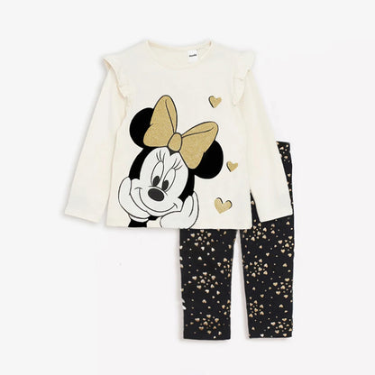 2Pcs Baby Girl Clothes Set For 0-4Y Minnie Casual Girls Sweatshirts + Leggings Spring Autumn Toddler Baby Girl Outfits