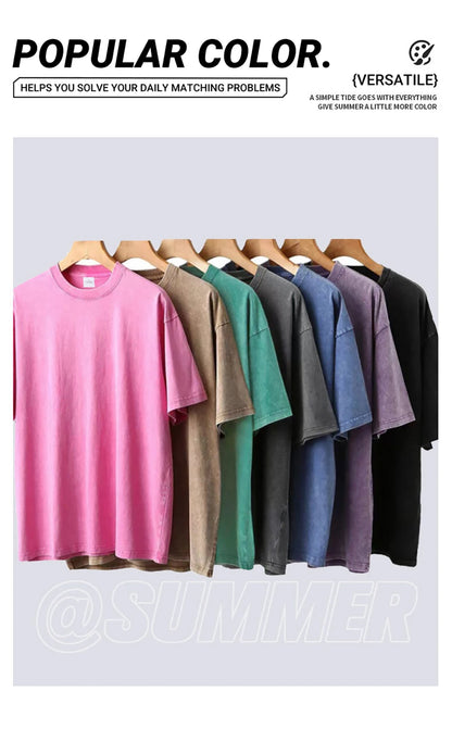 Yosemite National Papk Prints Washed T Shirts Women Cotton T-Shirts Distressed Oversized O-Neck Tops Summer Casual Woman Clothes