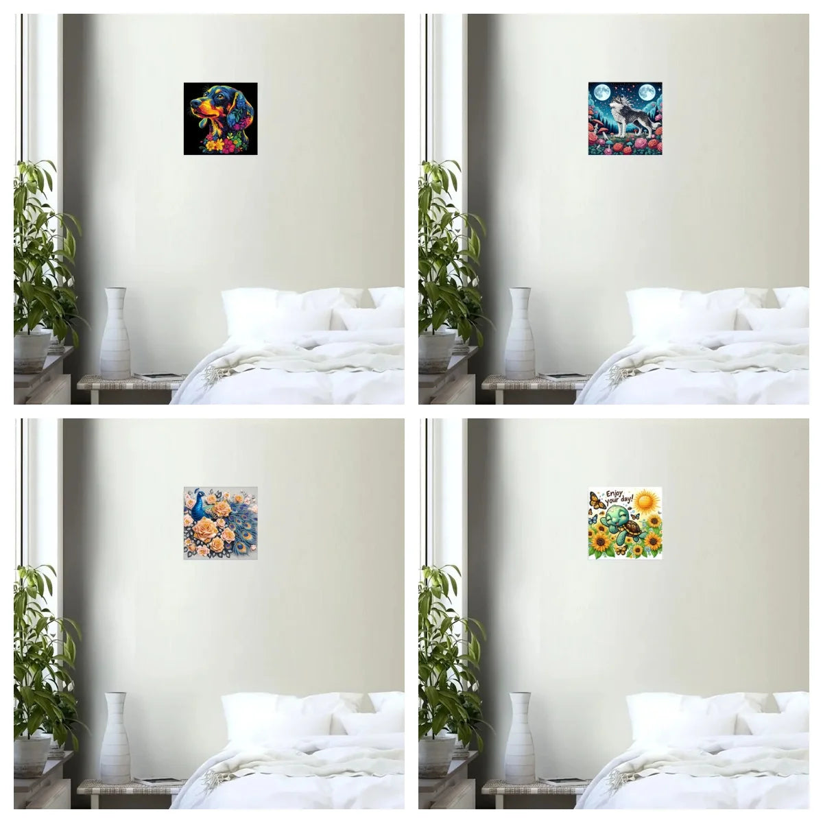 5D DIY a cartoon animal diamond painting kit suitable for Thanksgiving Christmas decoration gift irregular diamond kit craft