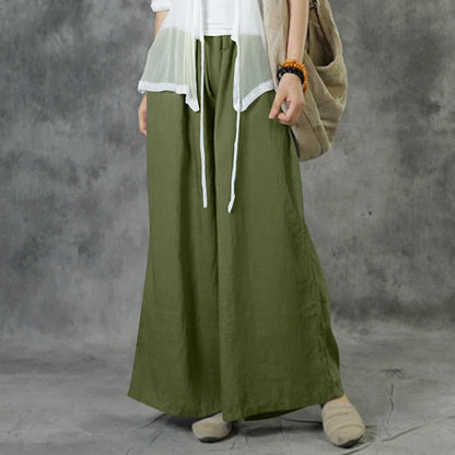 3XL 5XL Plus Size High Waist Long Pants for Women Clothing 2024 Summer Solid Casual Wide Leg Trousers Fashion Korean Female Clot