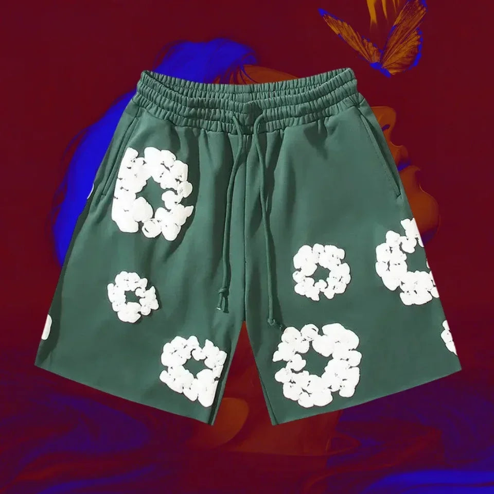 2025 Men's Fashion Quick-drying Sports Shorts Kapok Printed American Shorts Comfortable and Breathable Hot Trendy Casual Shorts