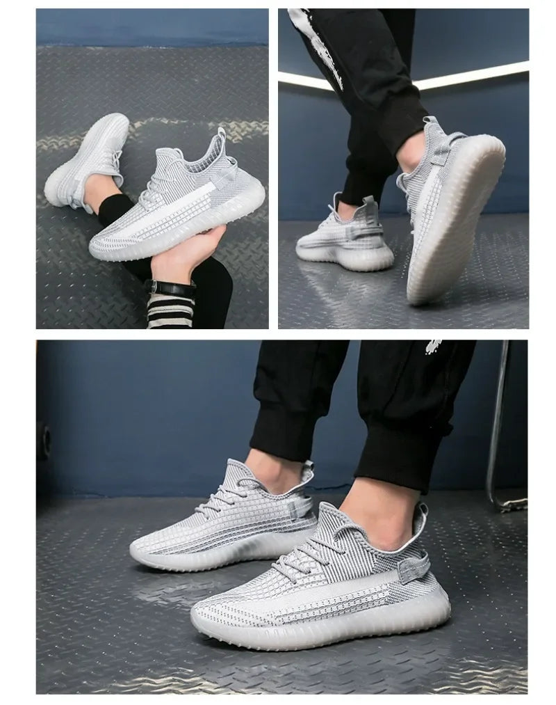 2025 Versatile Trend Casual Flying Shoes Student Sports Men's ShoesMesh Breathable Coconut Shoes New Men's Shoes Summer