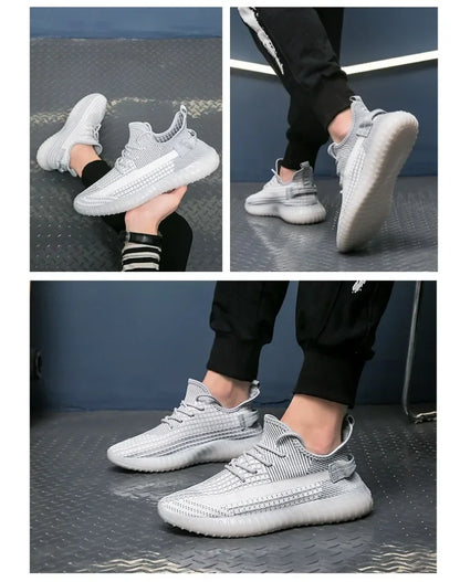 2025 Versatile Trend Casual Flying Shoes Student Sports Men's ShoesMesh Breathable Coconut Shoes New Men's Shoes Summer