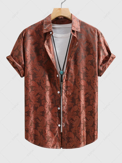 2025 Hawaiian men's summer designer shirt 3d retro paisley print Hawaiian shirt casual short sleeve floral fashion vintage